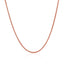 14k Rose Gold Diamond Cut Round Wheat Chain - 1.1mm