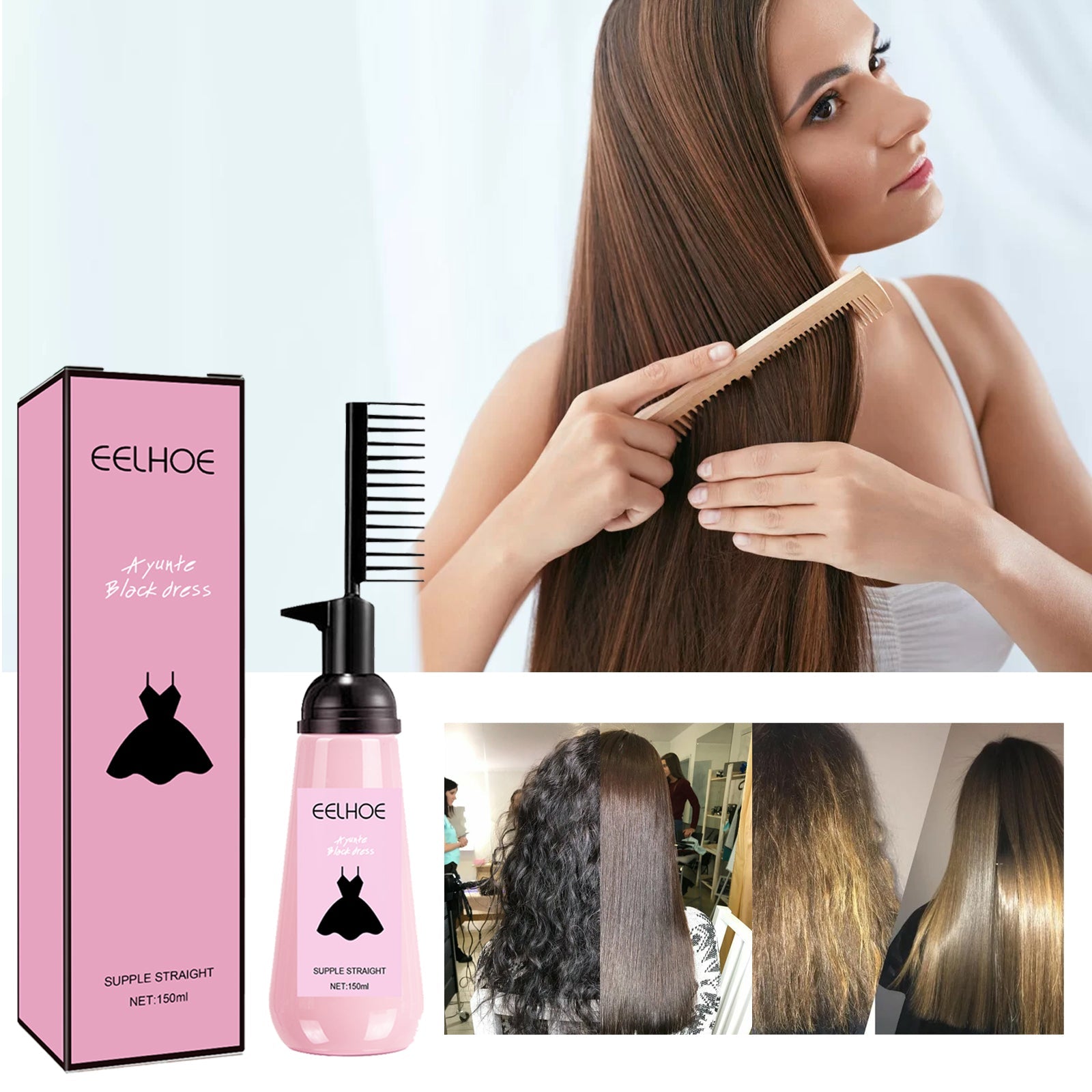 Hair Straightening Cream, Hair Care Smooth Smooth Smooth Hair Care Cream - Korvel
