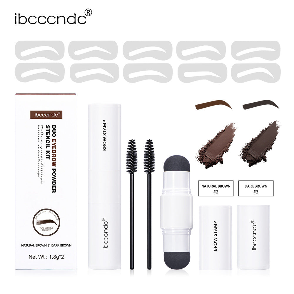 Ibcccndc Double-Headed Eyebrow Powder Stick White Tube Hairline Powder Dark Brown Eyebrow Card Eyebrow Powder Seal Eyebrow Pencil - Korvel