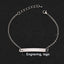 Stainless steel personalized engraved three color curved bracelet simple and personalized women's bracelet - Korvel