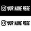 Custom username car stickers personalized Instagram motorcycle vinyl stickers - Korvel