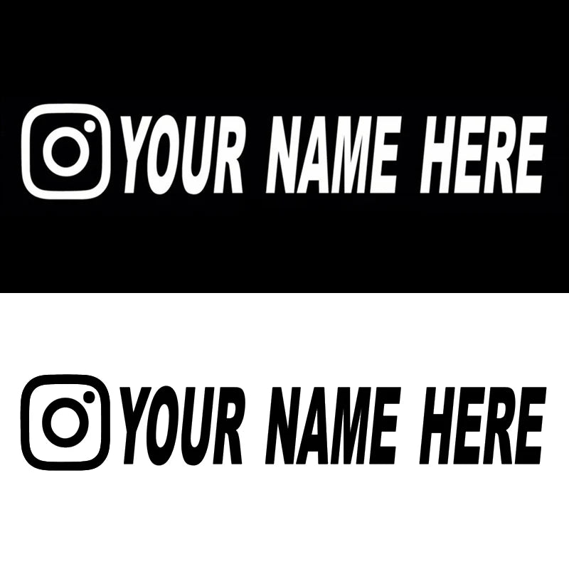 Custom username car stickers personalized Instagram motorcycle vinyl stickers - Korvel