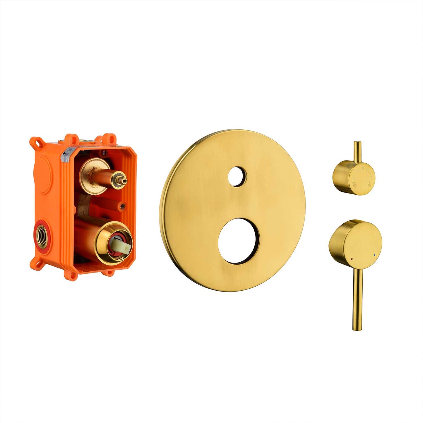 Shower System with Shower Head  Hand Shower Slide Bar Bodysprays, Shower Arm  Hose Valve Trim  and Lever Handles - Korvel