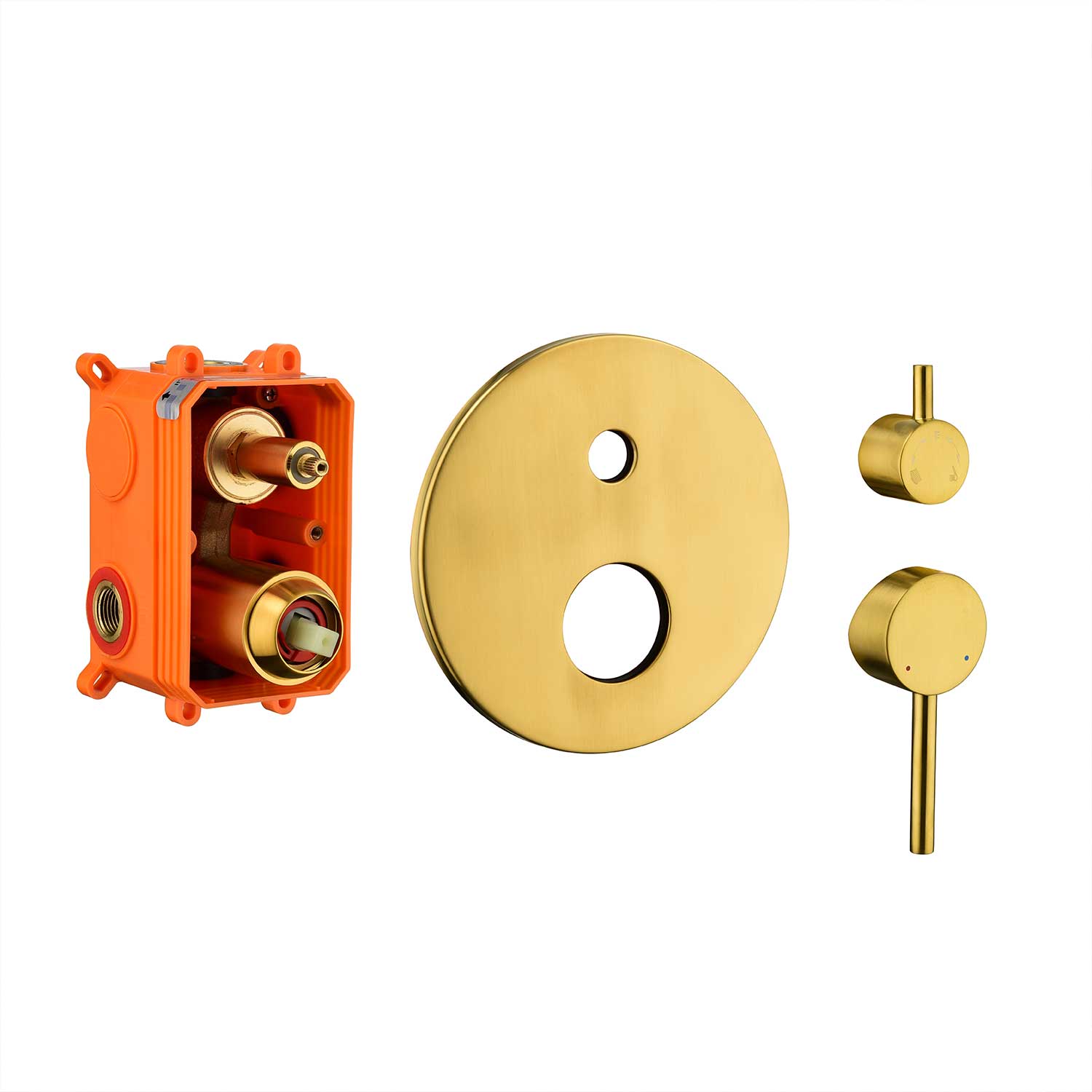 Shower System with Shower Head  Hand Shower Slide Bar Bodysprays, Shower Arm  Hose Valve Trim  and Lever Handles - Korvel