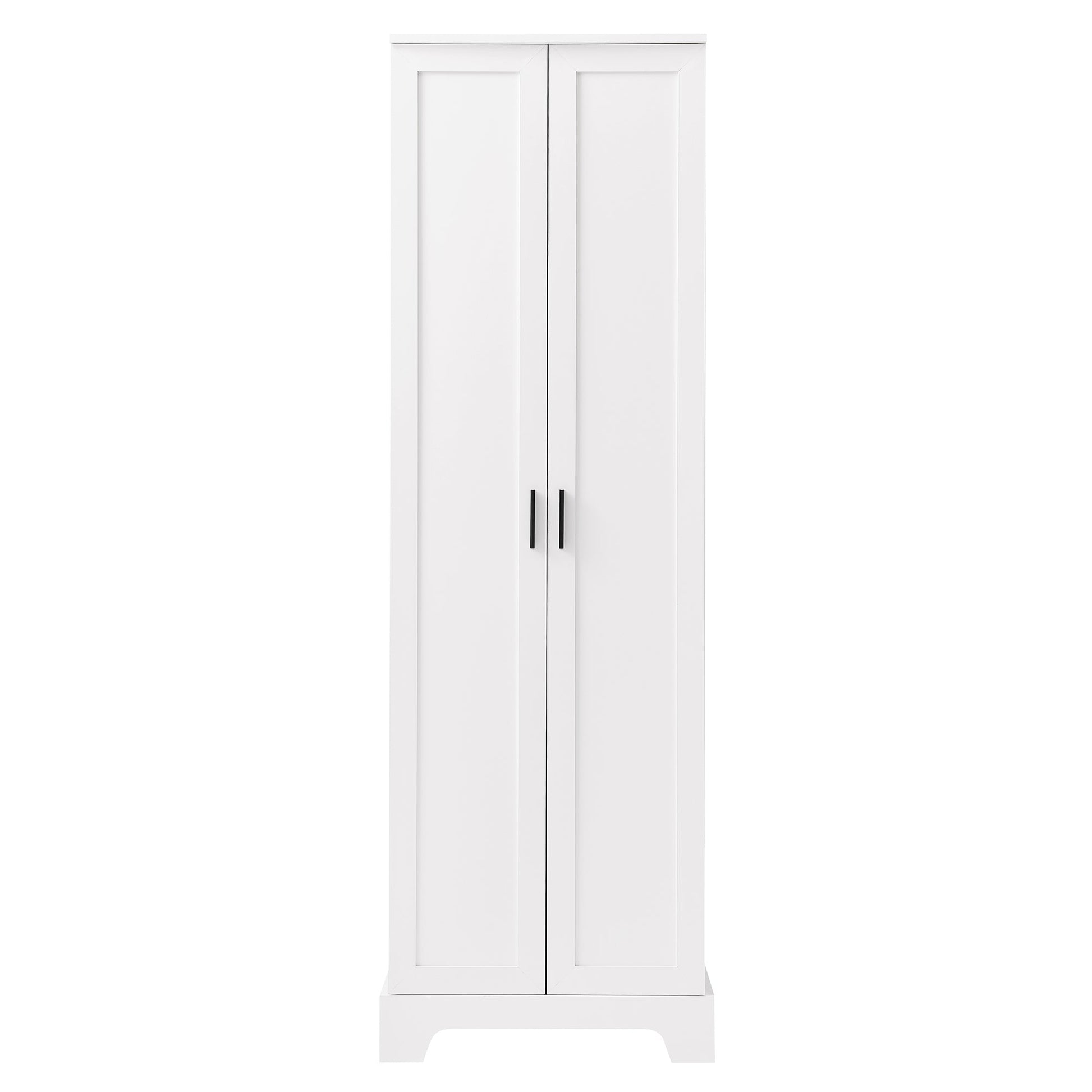 Storage Cabinet with Two Doors for Bathroom, Office, Adjustable Shelf, MDF Board, White - Korvel