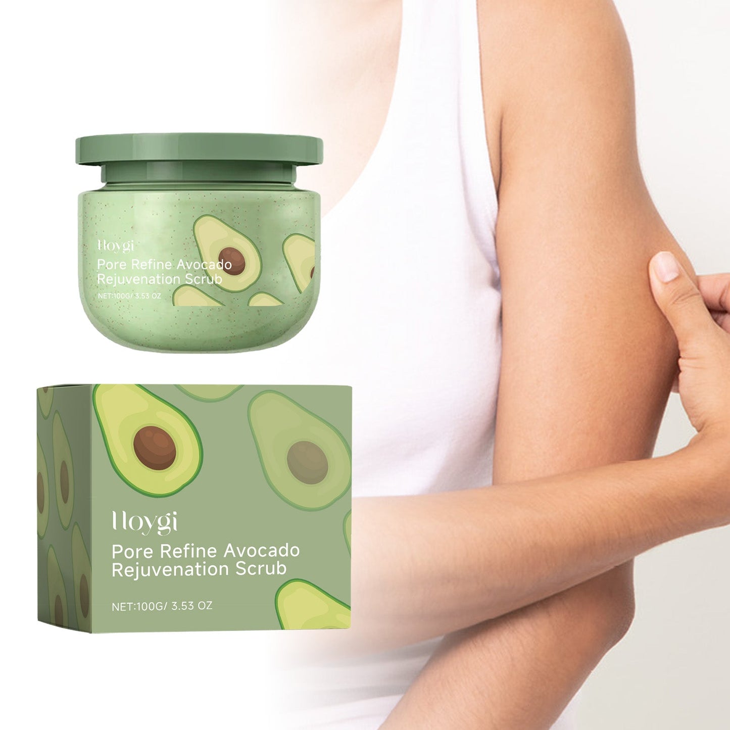 Gommage Corporel Crème Glacée à l'Avocat - Exfoliant et Rafraîchissant