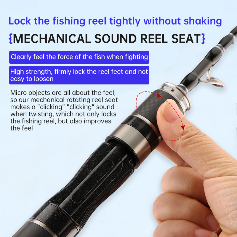 Portable Ultra-Short Carbon Fiber Telescopic Fishing Rod