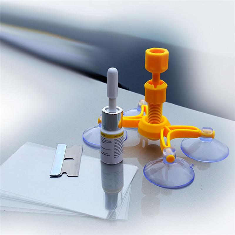 l Car Windshield Repair Tool 1 Set Repair Agent Suction Cup Auto Front Window Repairing Paintless Dent Removal Tools - Korvel