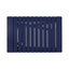 Outdoor Folding Wooden Side Table, Navy Blue, 15"D x 22.75"W x 18.25"H - Korvel