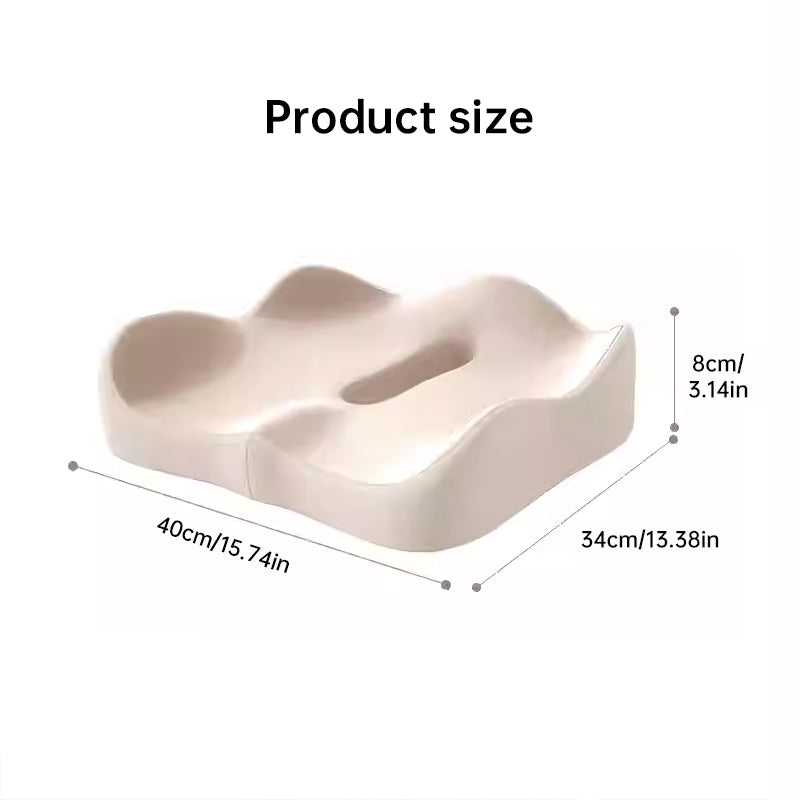 Memory foam car seat cushion. Ergonomic support. Relieves back/coccyx pain. Universal fit. - Korvel