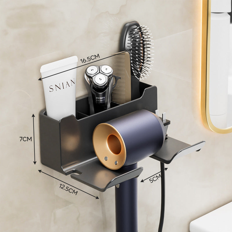 Wall-Mounted Hair Dryer Cover - No Holes Required