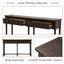 TREXM Espresso Console Table with Storage Drawers