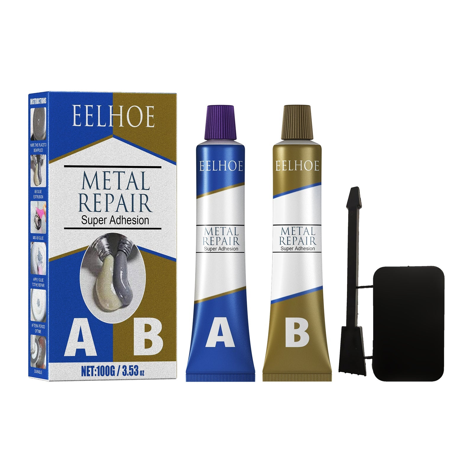 AbCasting Adhesive High Temperature Resistant Welding Adhesive For Metal Castings Crack Repair Agent Leak-Blocking Waterproof Electric Welding - Korvel