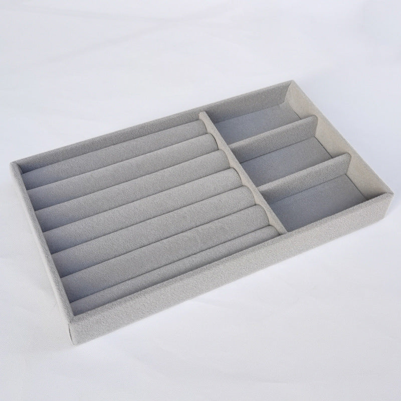 Organisateur de Bijoux Empilable en Velours pour Bagues, Boucles d'Oreilles et Colliers