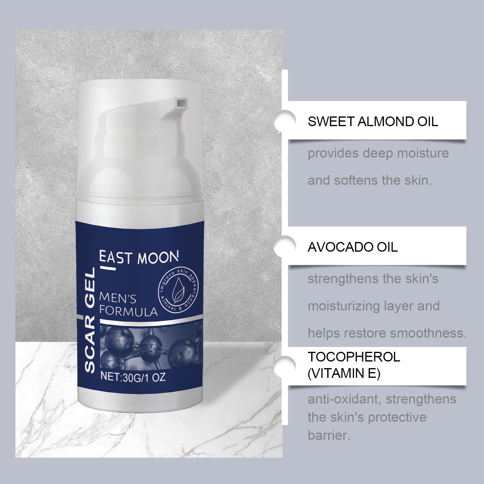 Men's Skin Care Gel Smooth Skin Moisturizing Moisturizing Light Line Nourishing Care Gel - Korvel