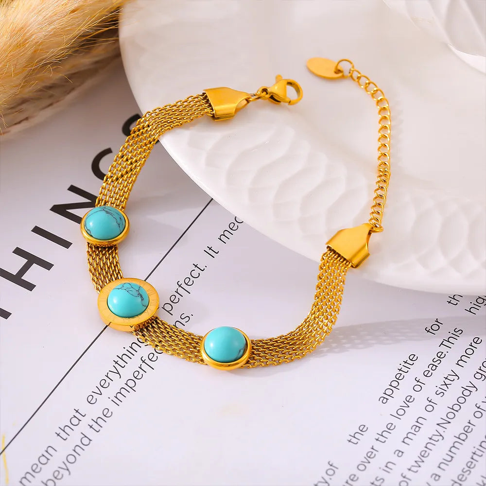 Turquoise Titanium Steel Bracelet - Korvel