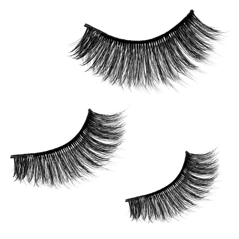 Explosive 3D Mink Hair False Eyelashes Curled Soft Slender Three Dimensional Thick False Eyelashes - Korvel