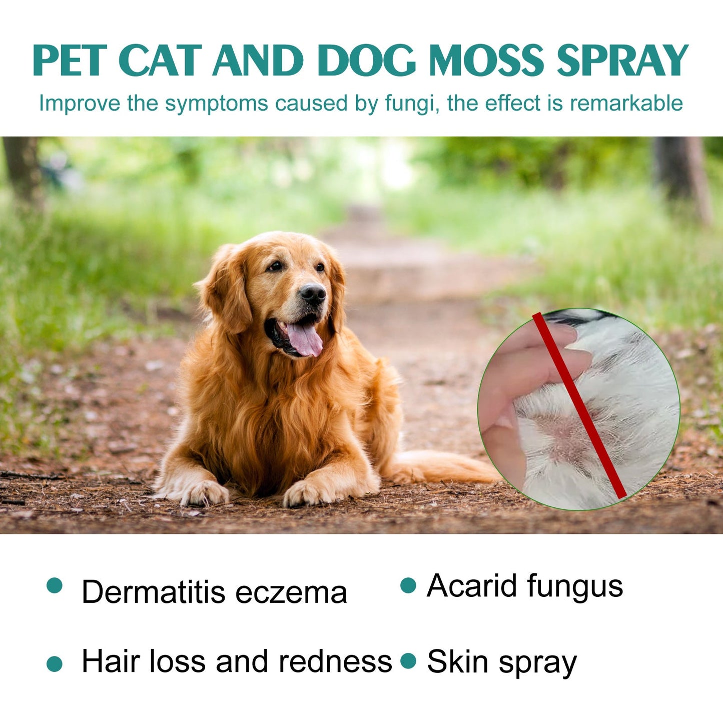 Spray Premium para Alivio de Piel de Mascotas para Gatos y Perros