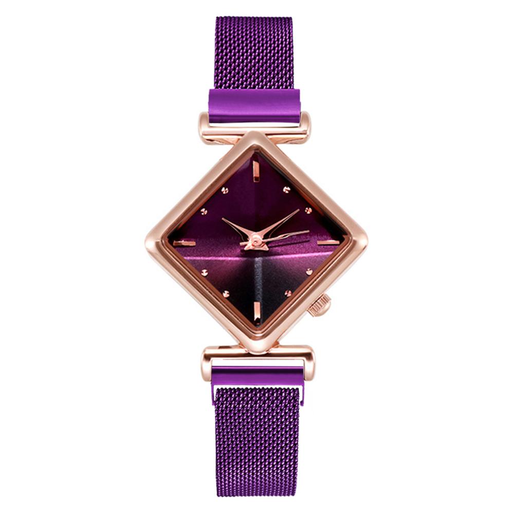 Women Square Watch Luxury Ladies Quartz Magnet Buckle Gradient Color Watches Relogio Feminino For Gift Clock - Korvel