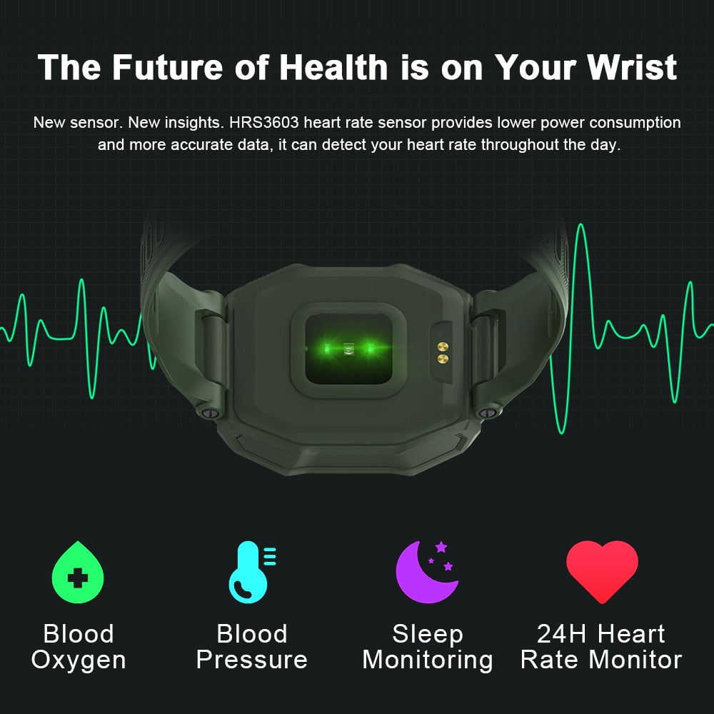 Smartwatch 2021 KOSPET ROCK Rugged Watch For Men Outdoor Sports Waterproof Fitness Tracker Blood Pressure Monitor Smart Watch - Korvel