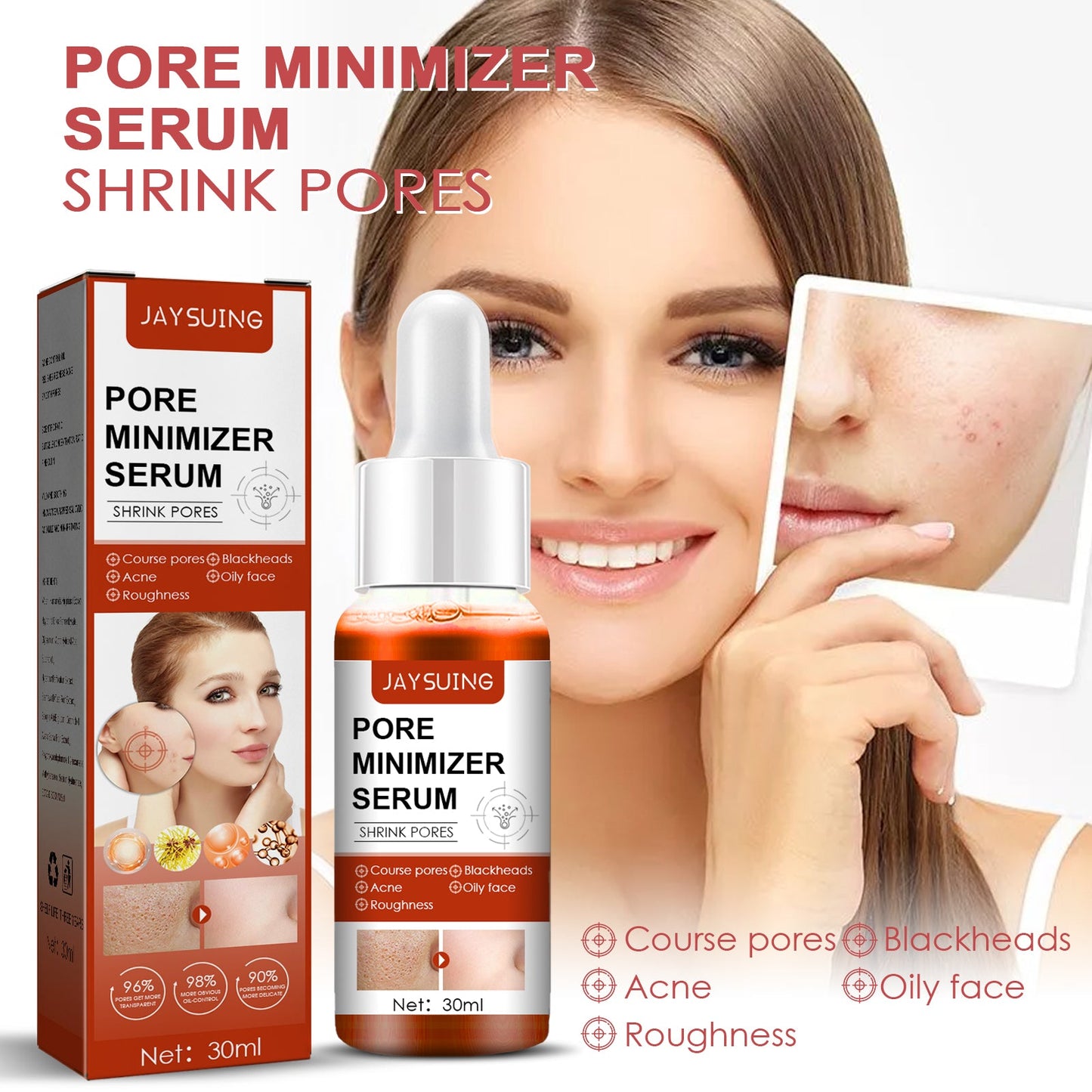 Sérum Réducteur de Pores pour une Texture de Peau Affinée
