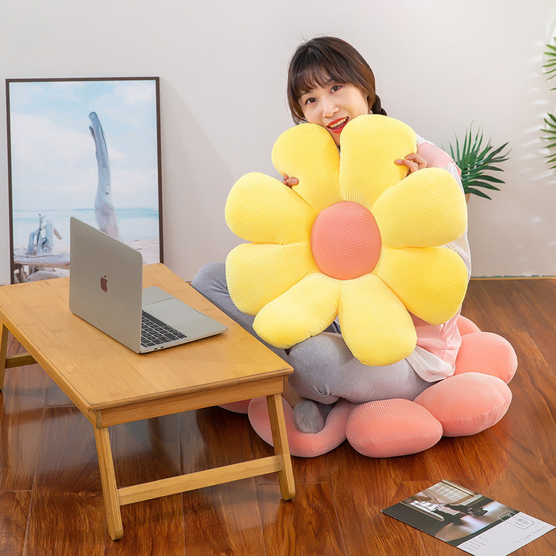 Daisy Flower Shaped Office Cushion, Computer Cushion, Sun Flower Tatami Cushion, Flower Petal Pillow, Cute Packaging - Korvel
