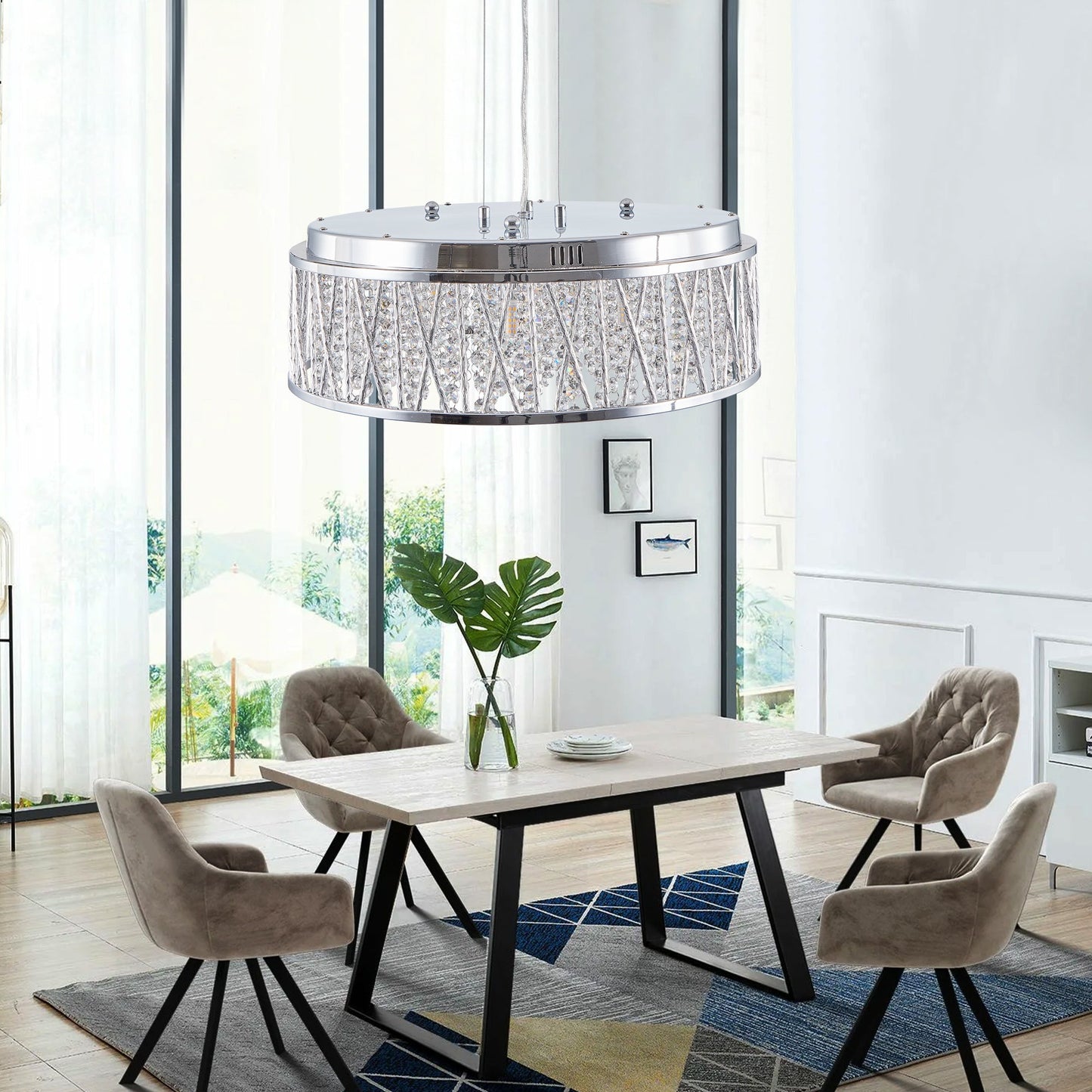 Lámpara de Techo Colgante de Cristal Moderno