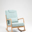 Premium Upholstered Rocking Chair with Lumbar Pillow