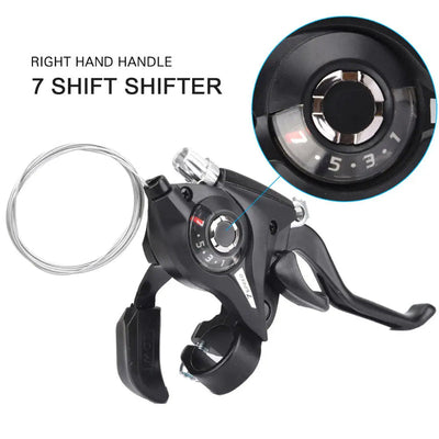 Bike Derailleurs 3x7 21 Speed Switch MTB Bicycle Shifter Levers Brake with Shift Cable Cycling Disc Handle for Bike Trekking - Korvel