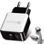Cargador USB QC3.0 Enchufe EU Adaptador Rápido 18W