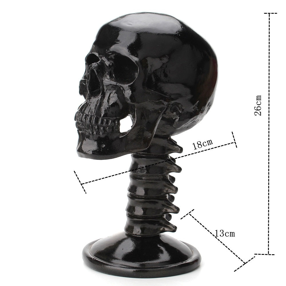 Support Oculaire Noir Backbone - Sculpture de Bureau Élégante