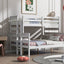 Wood Twin over Full Bunk Bed with Ladder White - Korvel