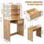 Elegant Bedroom Vanity Set with LED Mirror and Storage