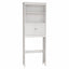 Over The Toilet Rack 2 -Tier Toilet Bathroom Spacesaver Storage Shelf with 2 Doors Wood Storage Organizer Cabinet - Korvel