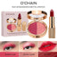 O'CHAIN Pearlescent two-color eyeshadow Matte lipstick does not fade and does not stick to the cup powdery delicate eyeshadow palette - Korvel