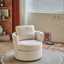 Rotating bucket chair living room comfortable circular sofa chair 360 degree rotating bucket club chair armchair (beige) - Korvel