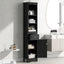 Armoire de Salle de Bain Élégante et Haute avec Étagère Réglable - Noir