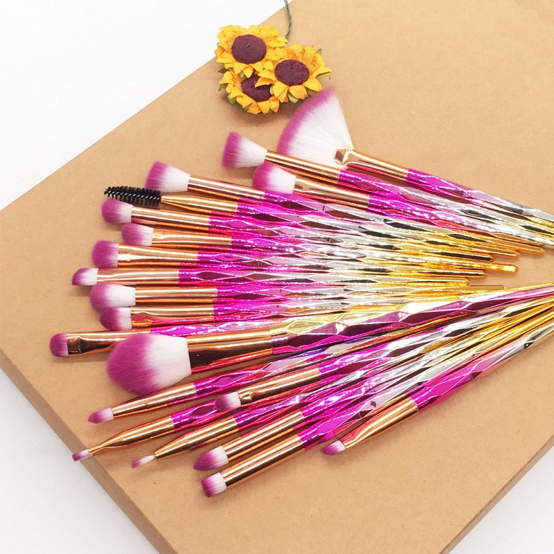 20-Piece Diamond Handle Eye Shadow Makeup Brush Set