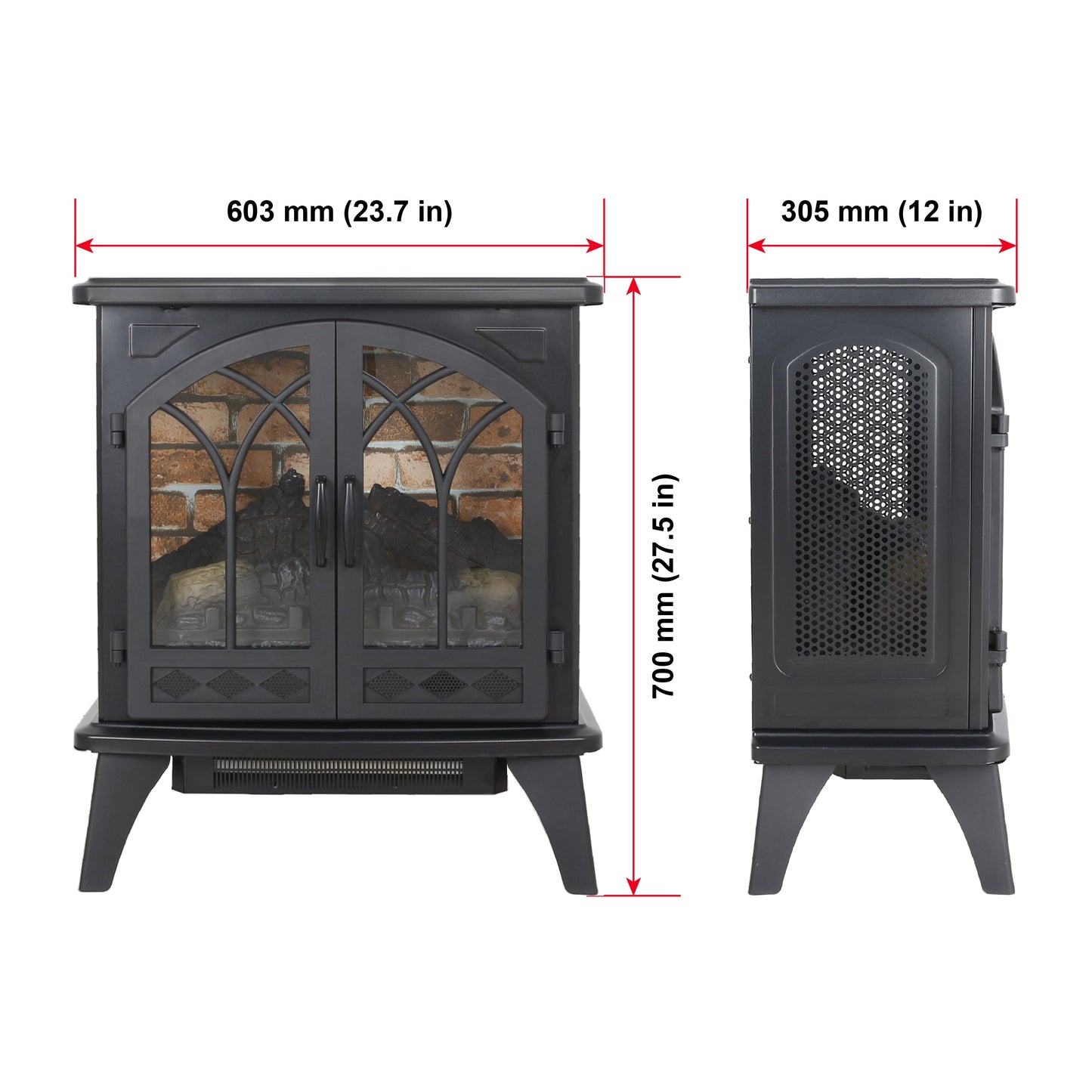 24 inch 3D Infrared Electric Stove with remote control - Korvel