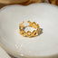 Elegant Stainless Steel Cutout Open Ring