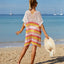 Cutout Striped Cover-Up with Tassel - Korvel
