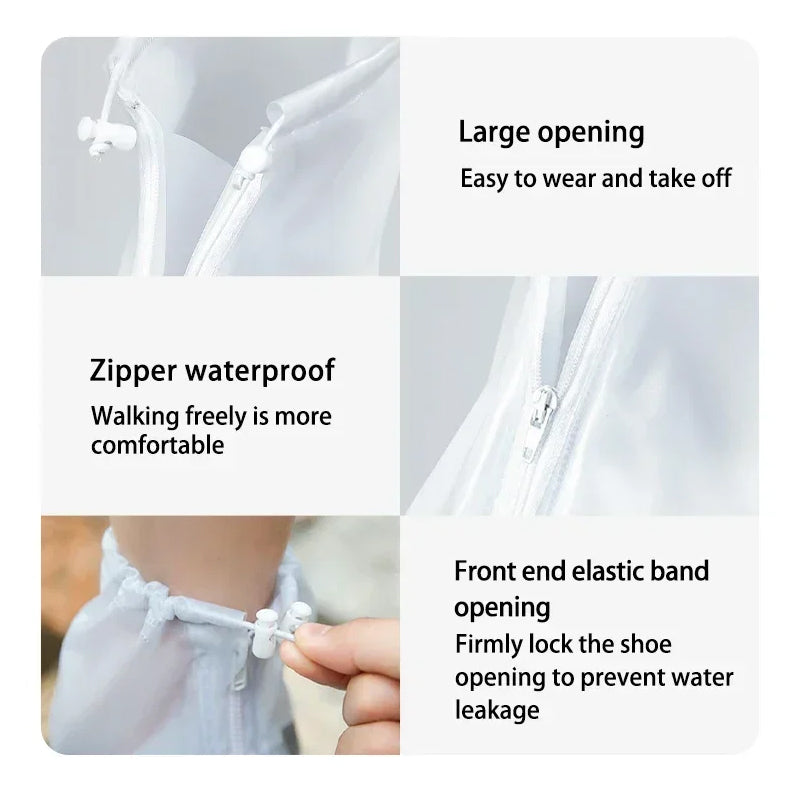 Waterproof, non-slip reusable shoe covers (PVC/silicone sole) – for rain/snow, unisex. - Korvel