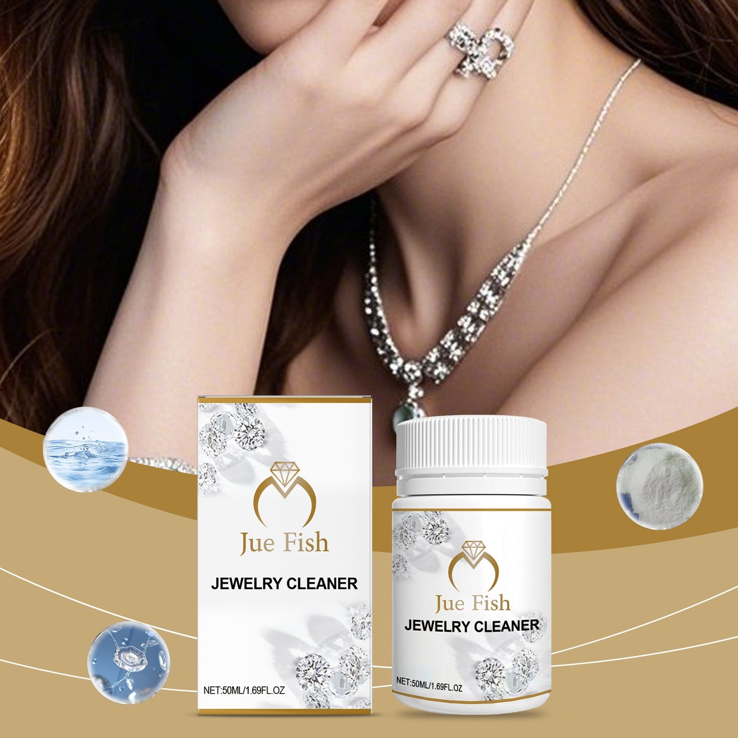 Jewelry Cleaner Jewelry Metal Cleaning Solution Diamond Necklace Rust And Ash Removal Care Solution - Korvel