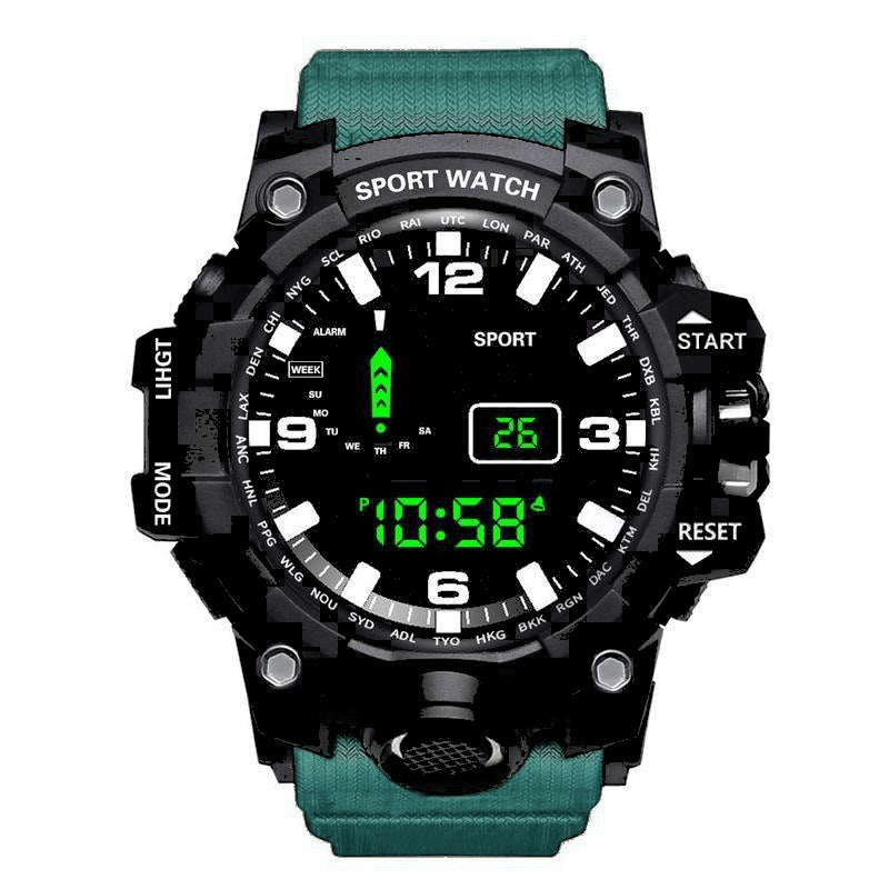 Multi functional outdoor men's electronic watch for male and female students running sports watch - Korvel