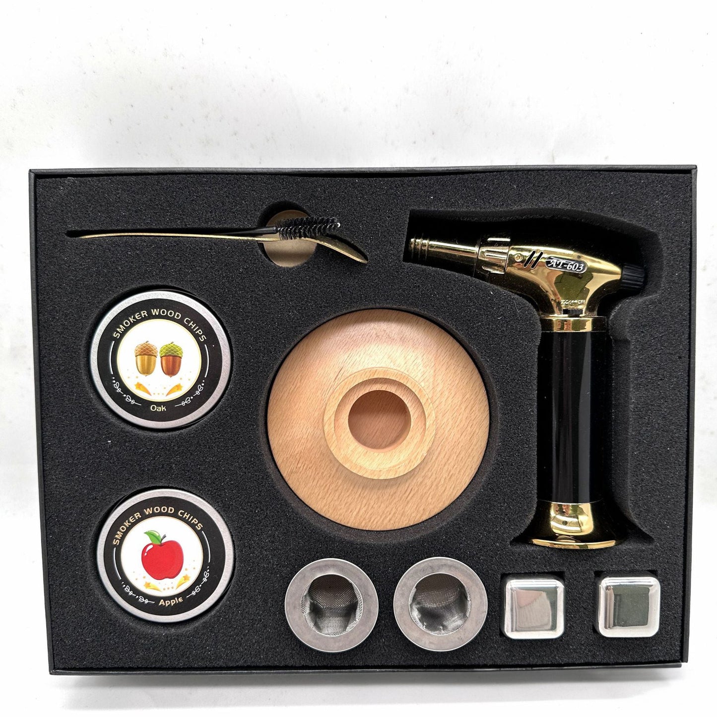 Premium Cocktail Wood Smoker Set - 6-Piece Barware Collection