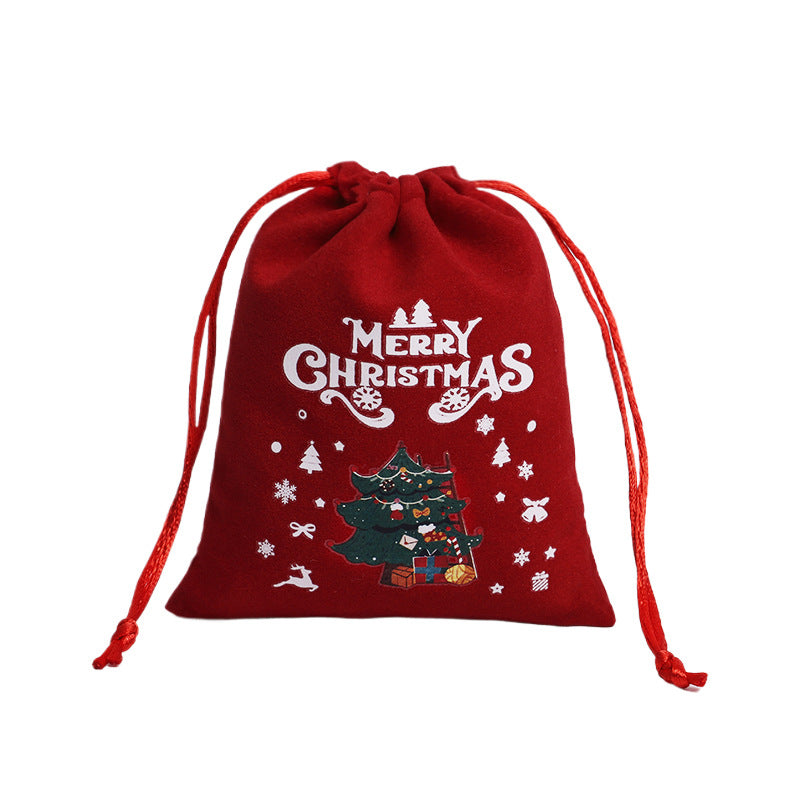 Christmas Gift Velvet/linen Drawstring Bags Bracelet Jewelry Candy Packaging Bags - Korvel