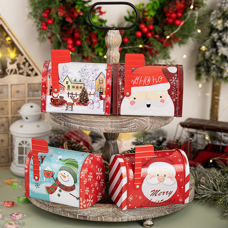 New Christmas decoration products, Christmas mailbox, tin box, gift box, candy box, gift box, ornament - Korvel