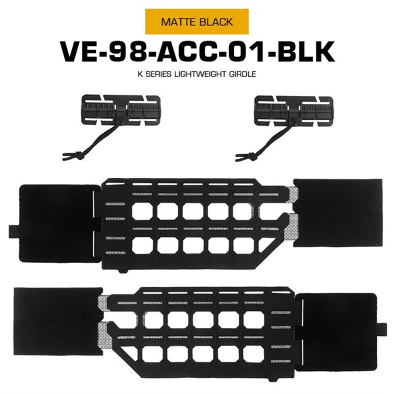 KZ Hunting Vest - Plate Carrier in Low Profile MOLLE, Quick Release, K Zero Style with Belt for Airsoft. - Korvel