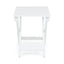 Elegant Outdoor Folding Wooden Side Table - White