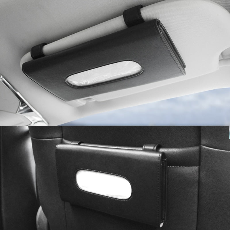 1 Pcs Car Tissue Box Towel Sets Car Sun Visor Tissue Box Holder Auto Interior Storage Decoration for BMW Car Accessories - Korvel
